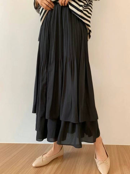 雙層百褶半身裙