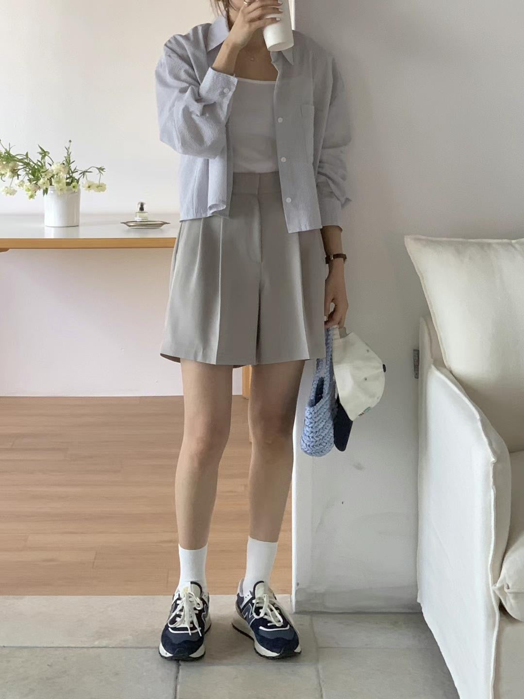 滑滑西裝料短褲