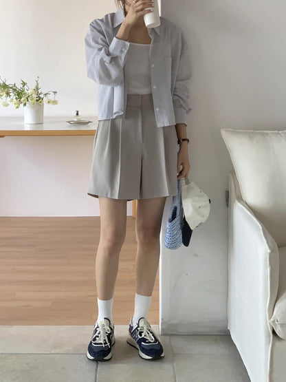 滑滑西裝料短褲