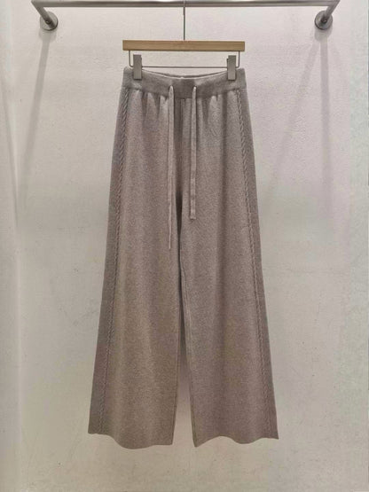 <睡褲級舒適>麻花針織褲