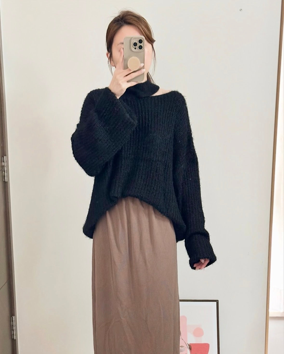 露鎖骨毛毛冷衫