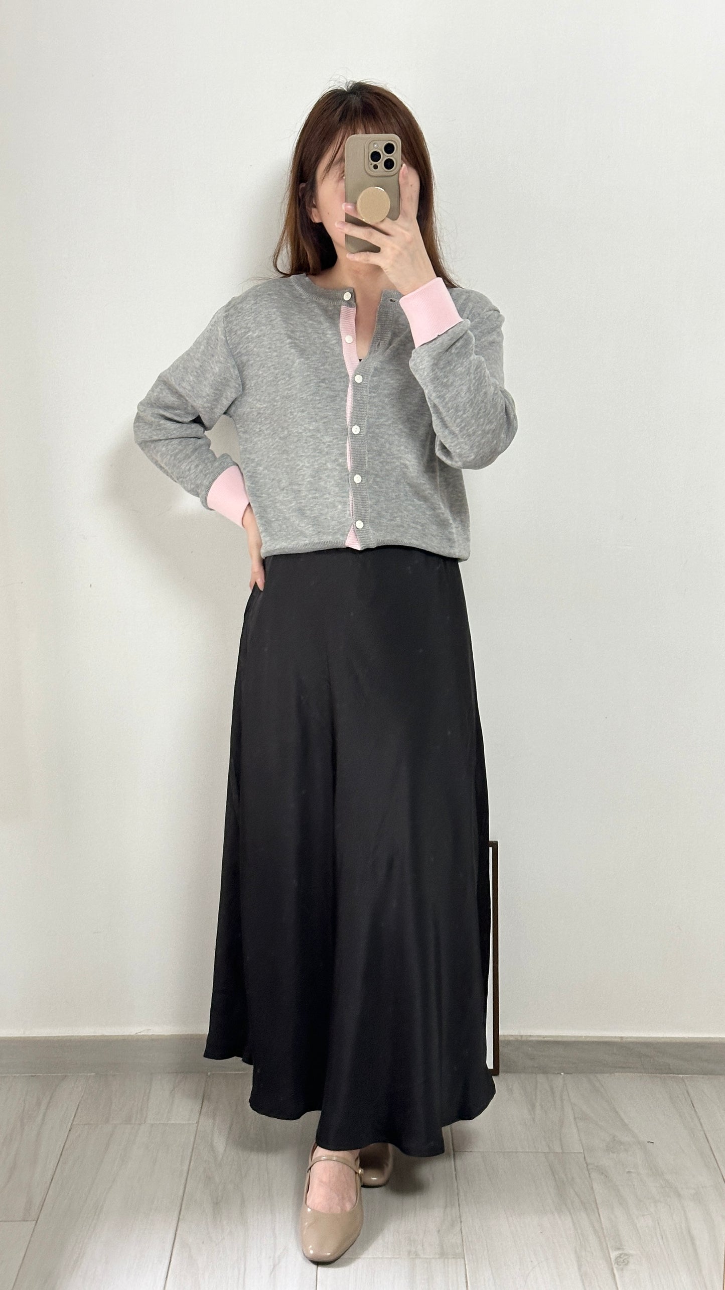 拼色薄針織Cardigan