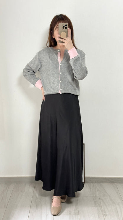 拼色薄針織Cardigan