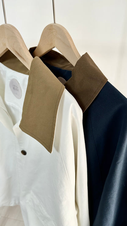 <小瑕疵> 拼色工裝外套