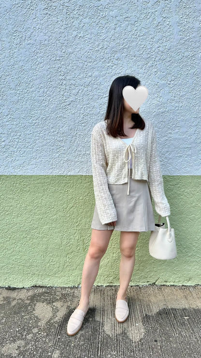 麻花蝴蝶結外套