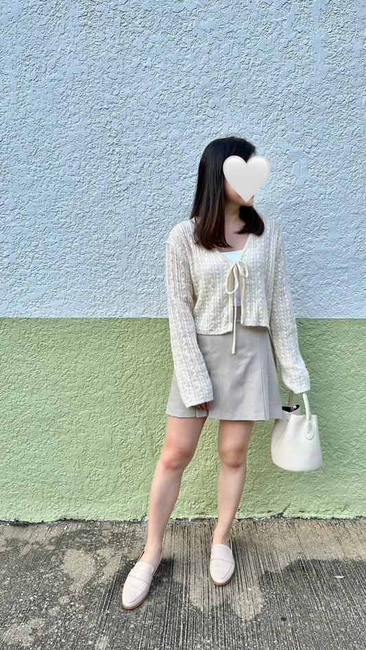 麻花蝴蝶結外套