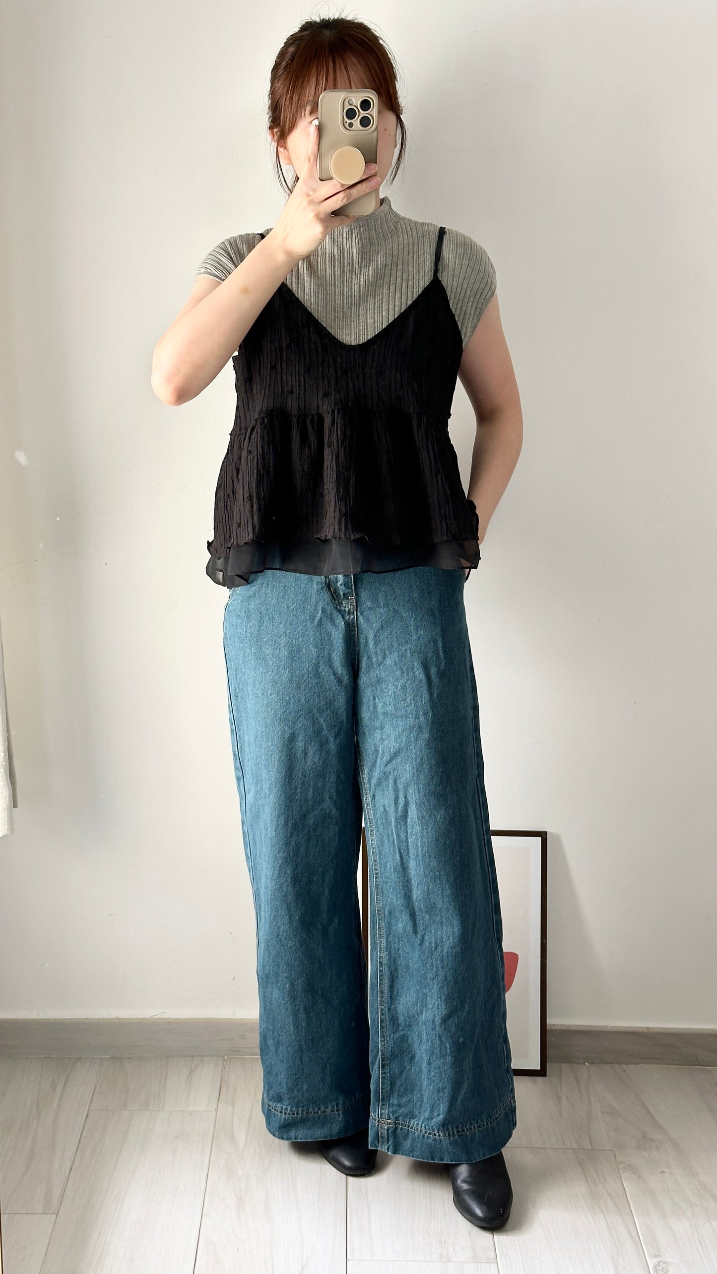 雙層飄逸外搭背心