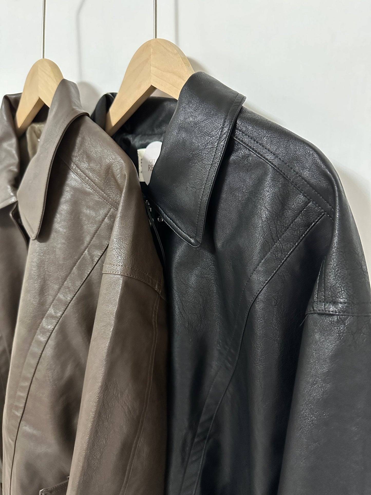 <推介!> Oversized仿皮外套