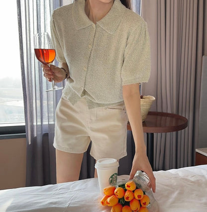 毛巾針織料Polo上衣