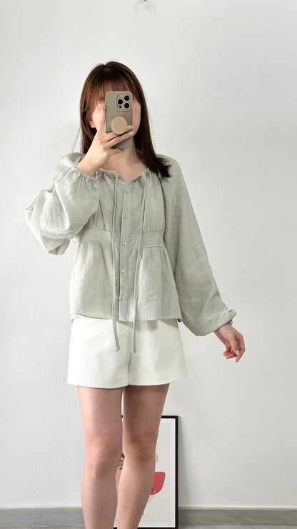 高級絲光綁帶上衣