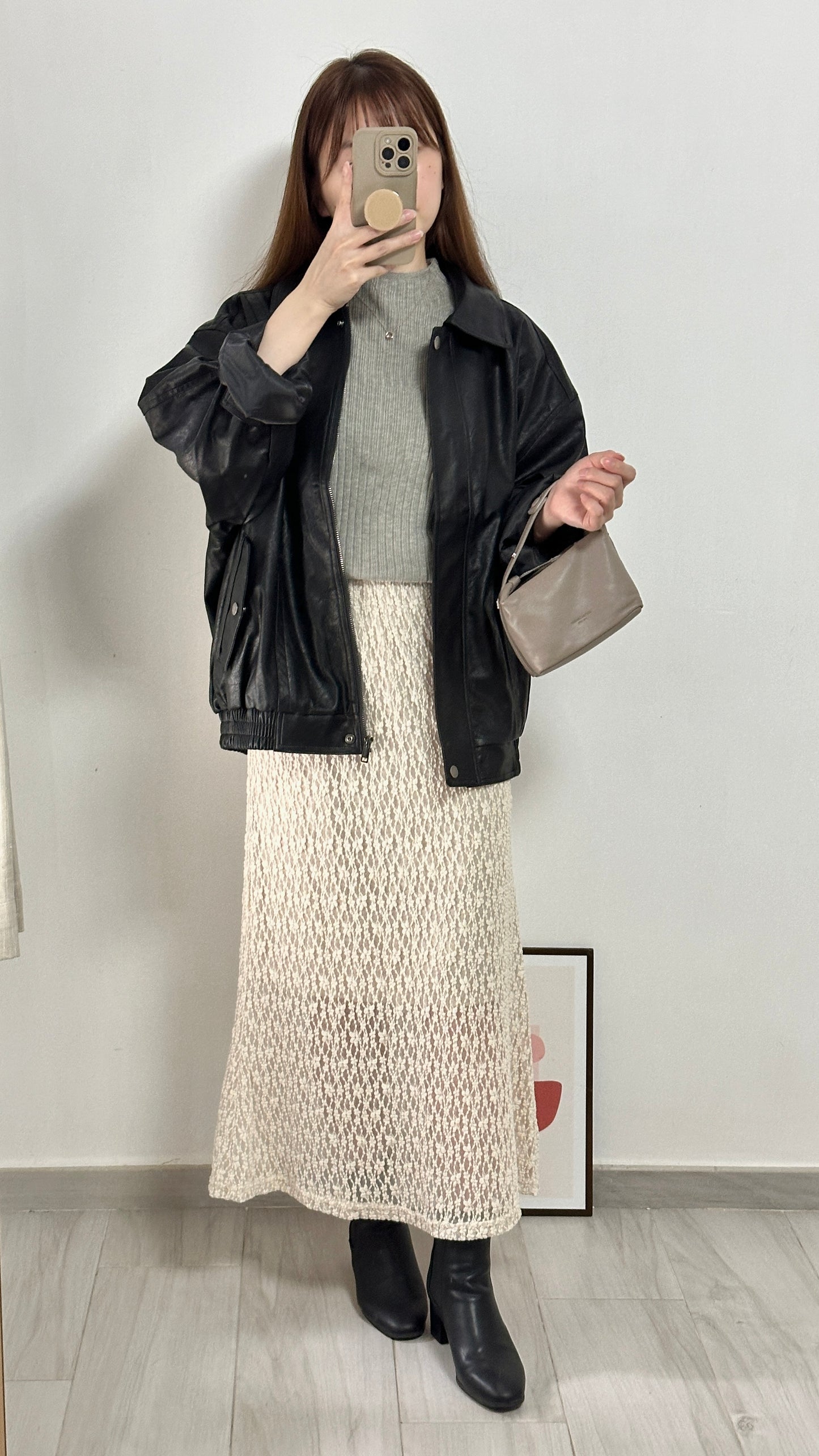 <推介!> Oversized仿皮外套