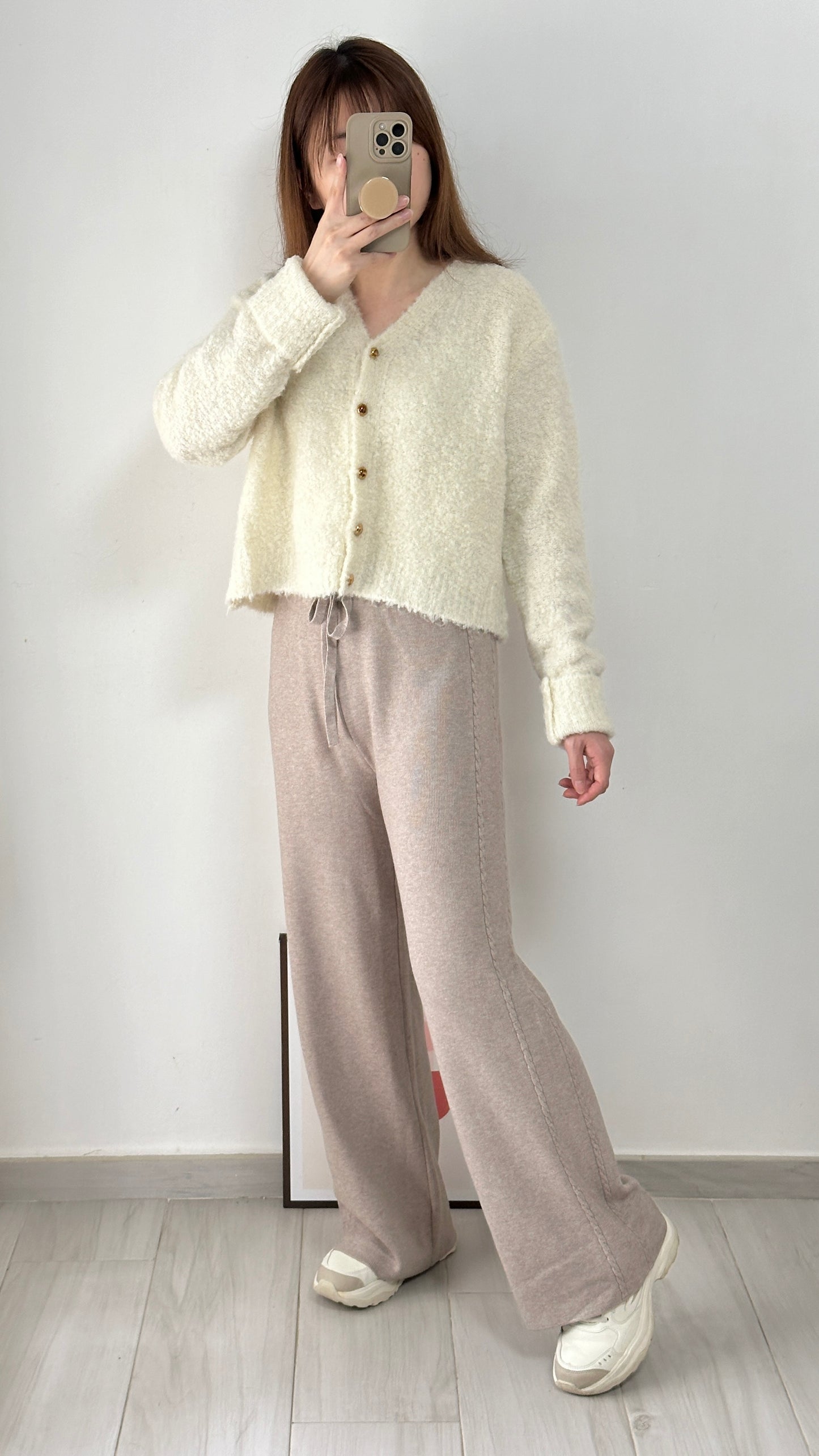 <睡褲級舒適>麻花針織褲