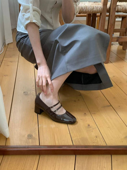 復古雙線Mary Jane