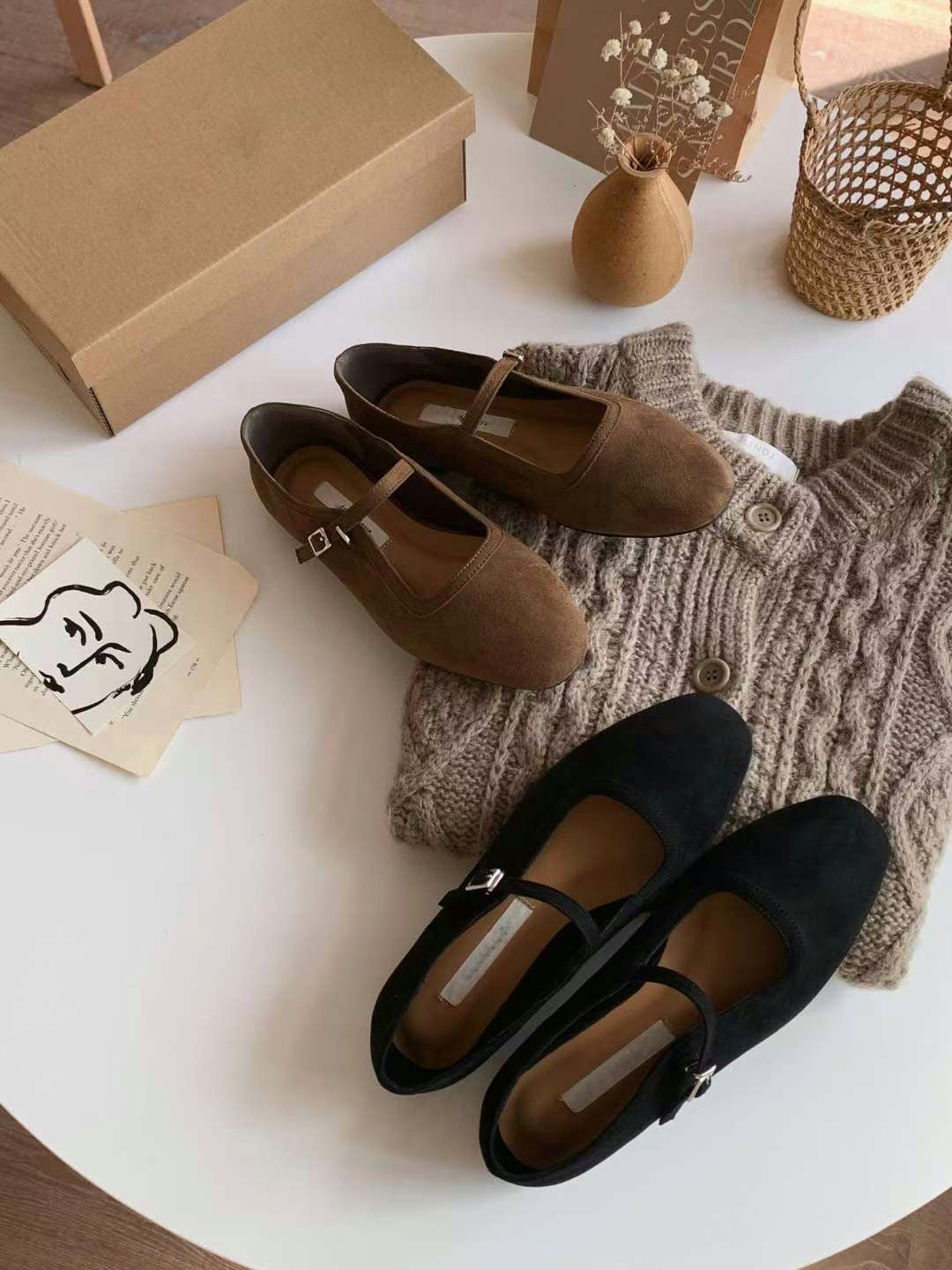 秋冬麂皮Mary Jane