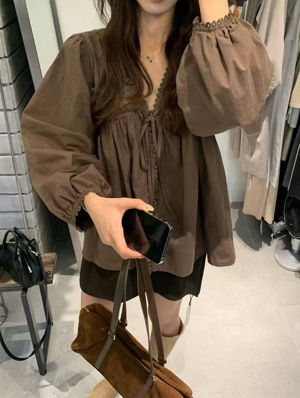 法式通花Blouse