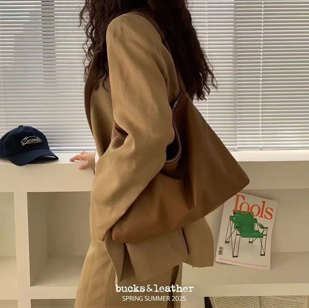 Bucks&Leather #166 慵懶垂墜Shoulder Bag (M)