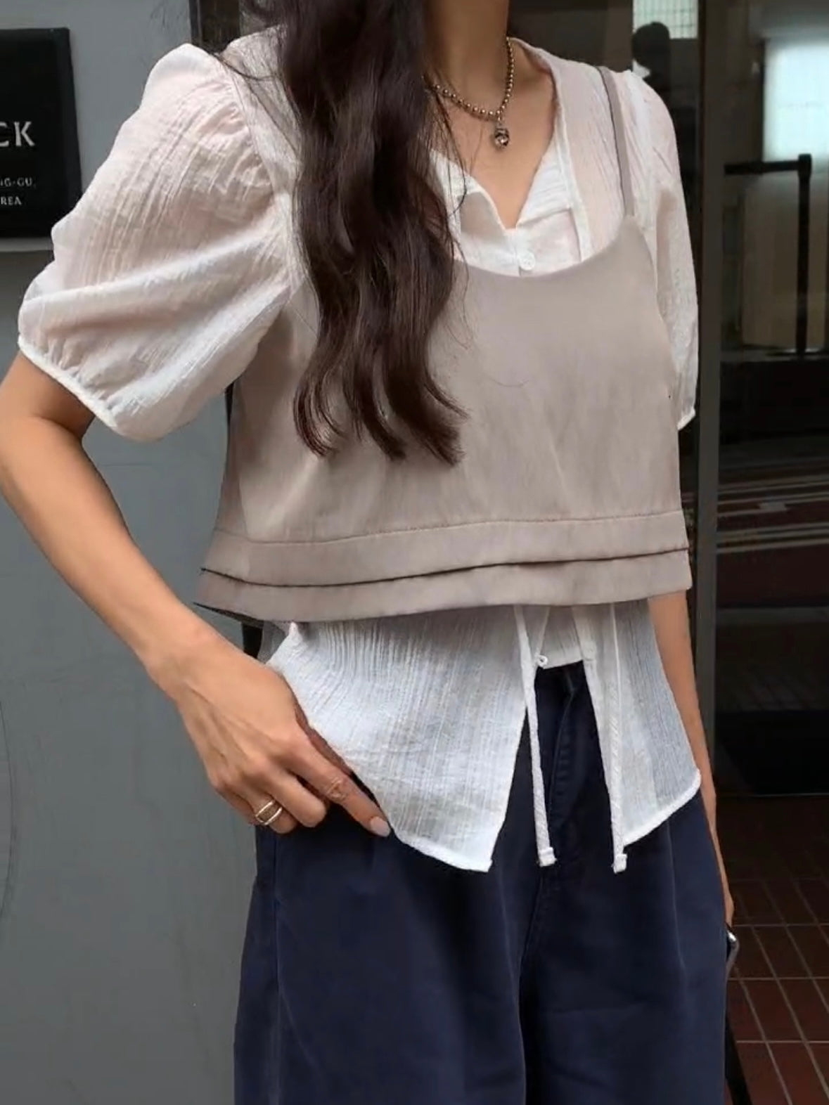 造型感背心外搭