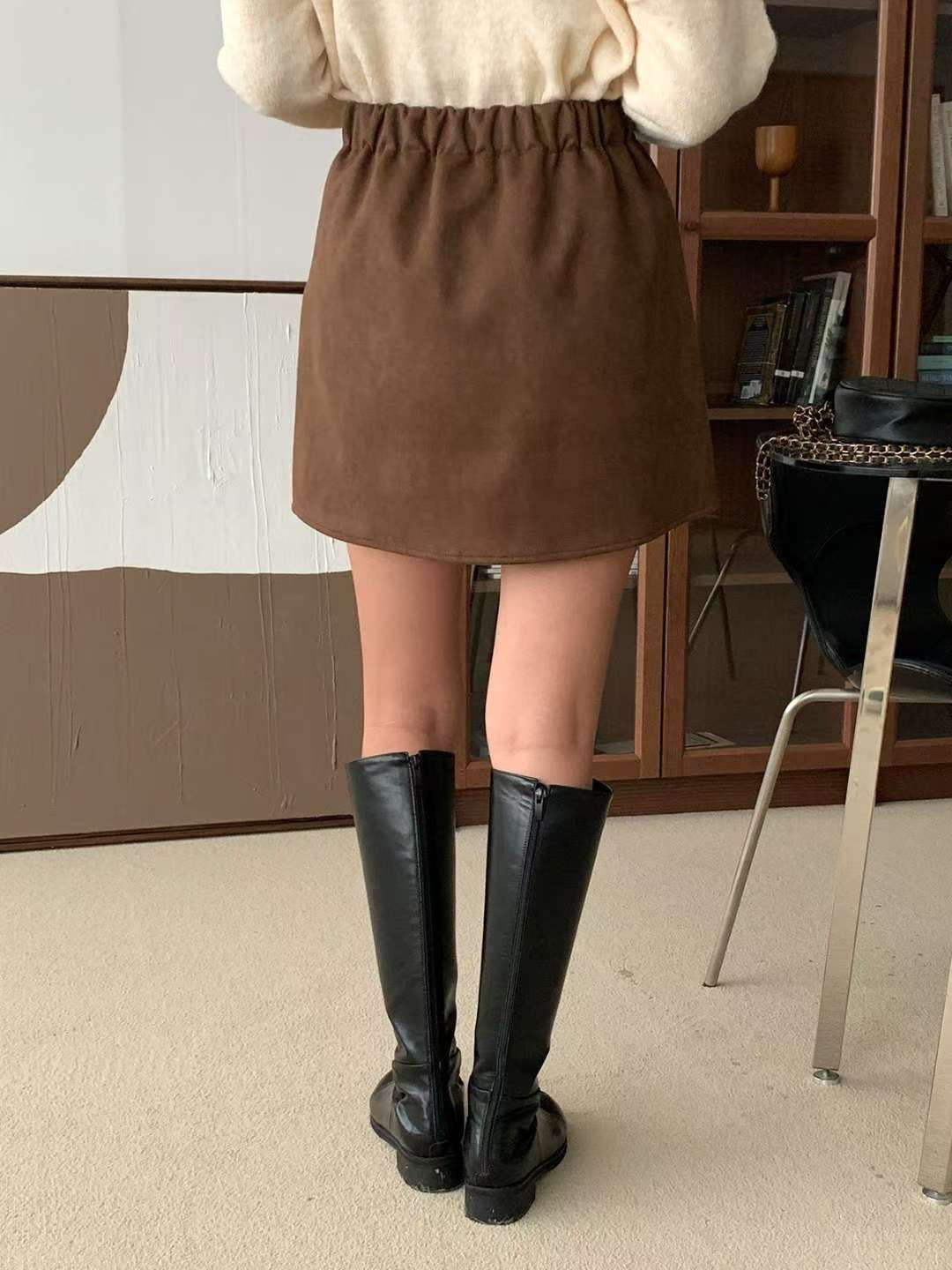 Suede Tulip Skirt