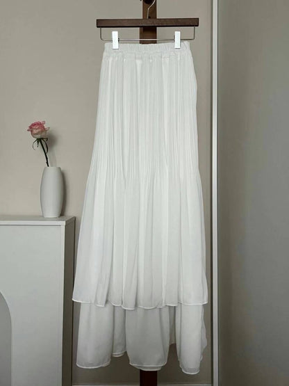雙層百褶半身裙