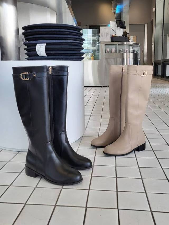 <Premium> 真皮金扣長Boot
