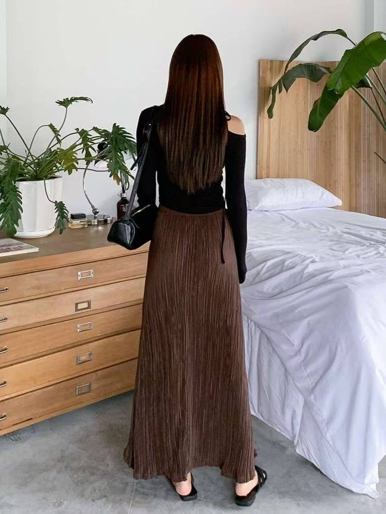 坑紋百搭小魚尾裙