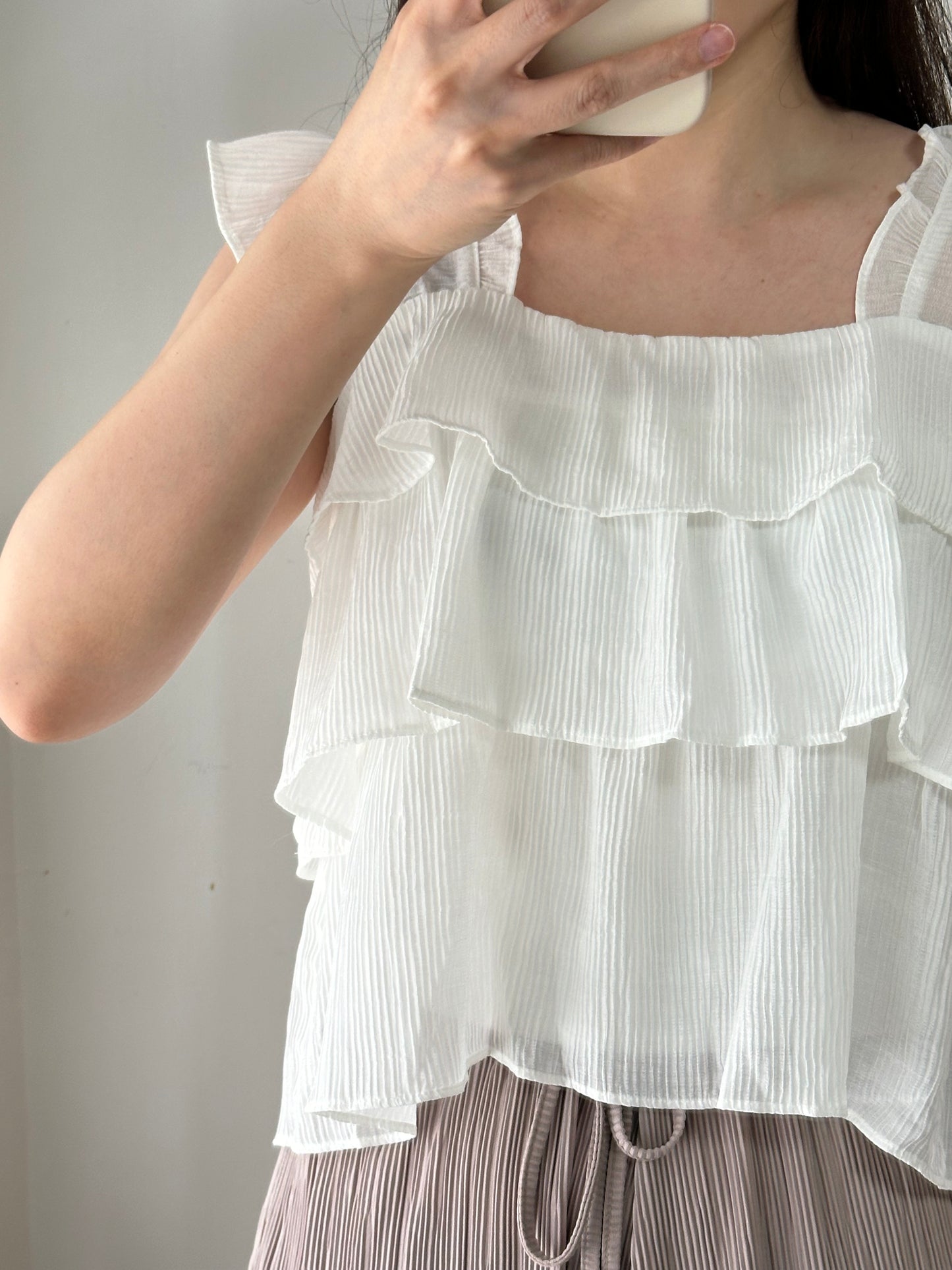 夏日荷葉小飛袖背心