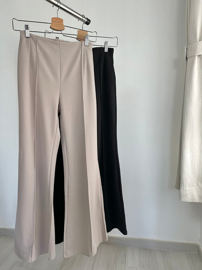 高腰長腿喇叭褲