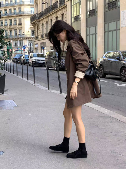 <推推推！> 極美拼色Trench Coat