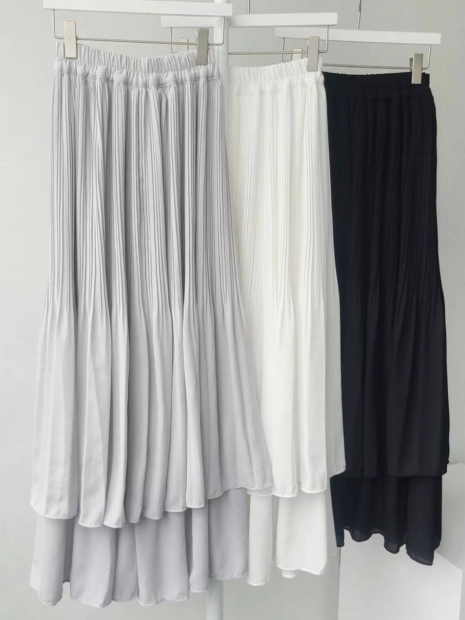 雙層百褶半身裙