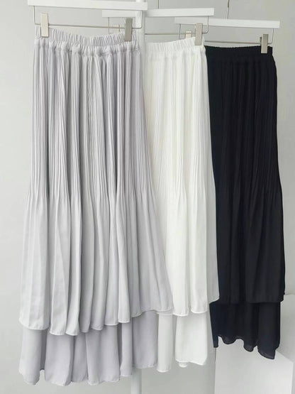 雙層百褶半身裙