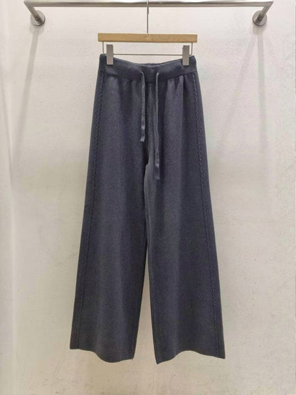 <睡褲級舒適>麻花針織褲