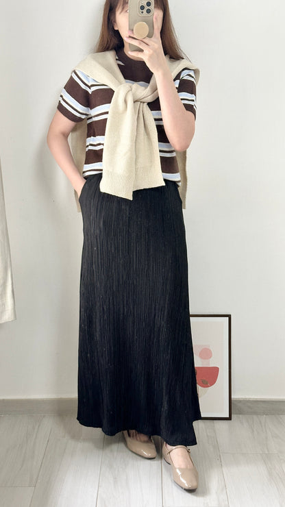 坑紋百搭小魚尾裙