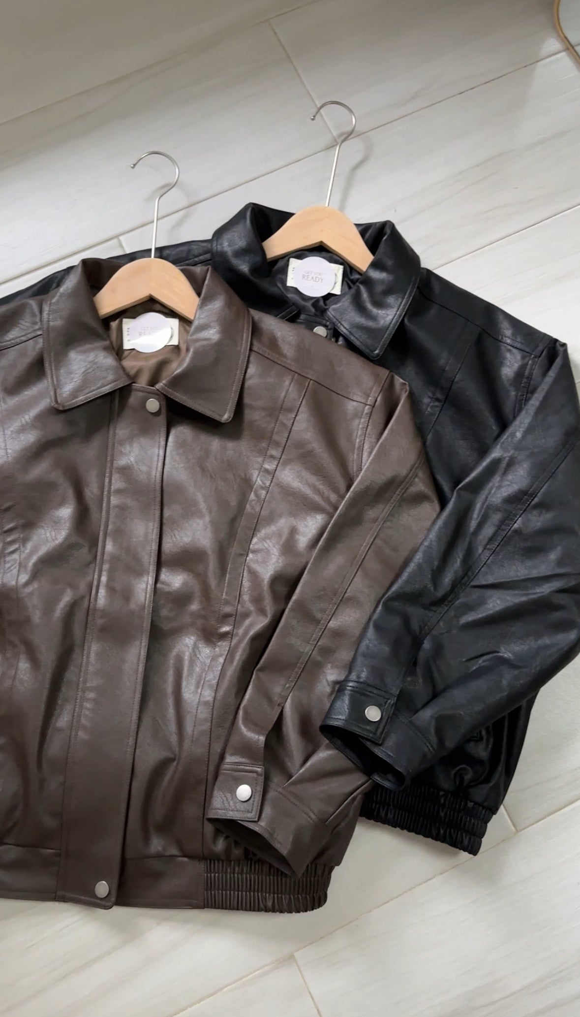 <推介!> Oversized仿皮外套