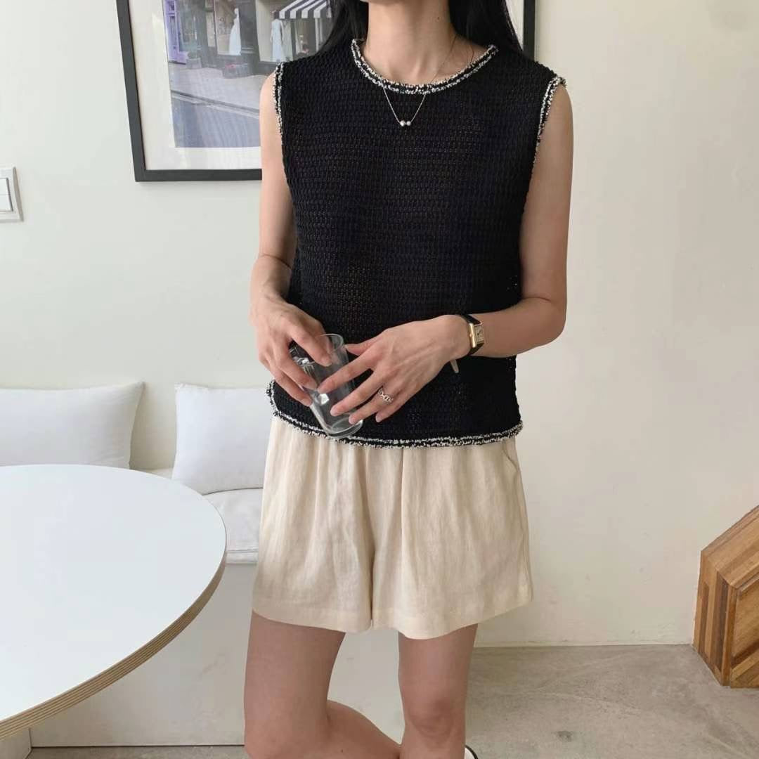 粒粒滾邊背心