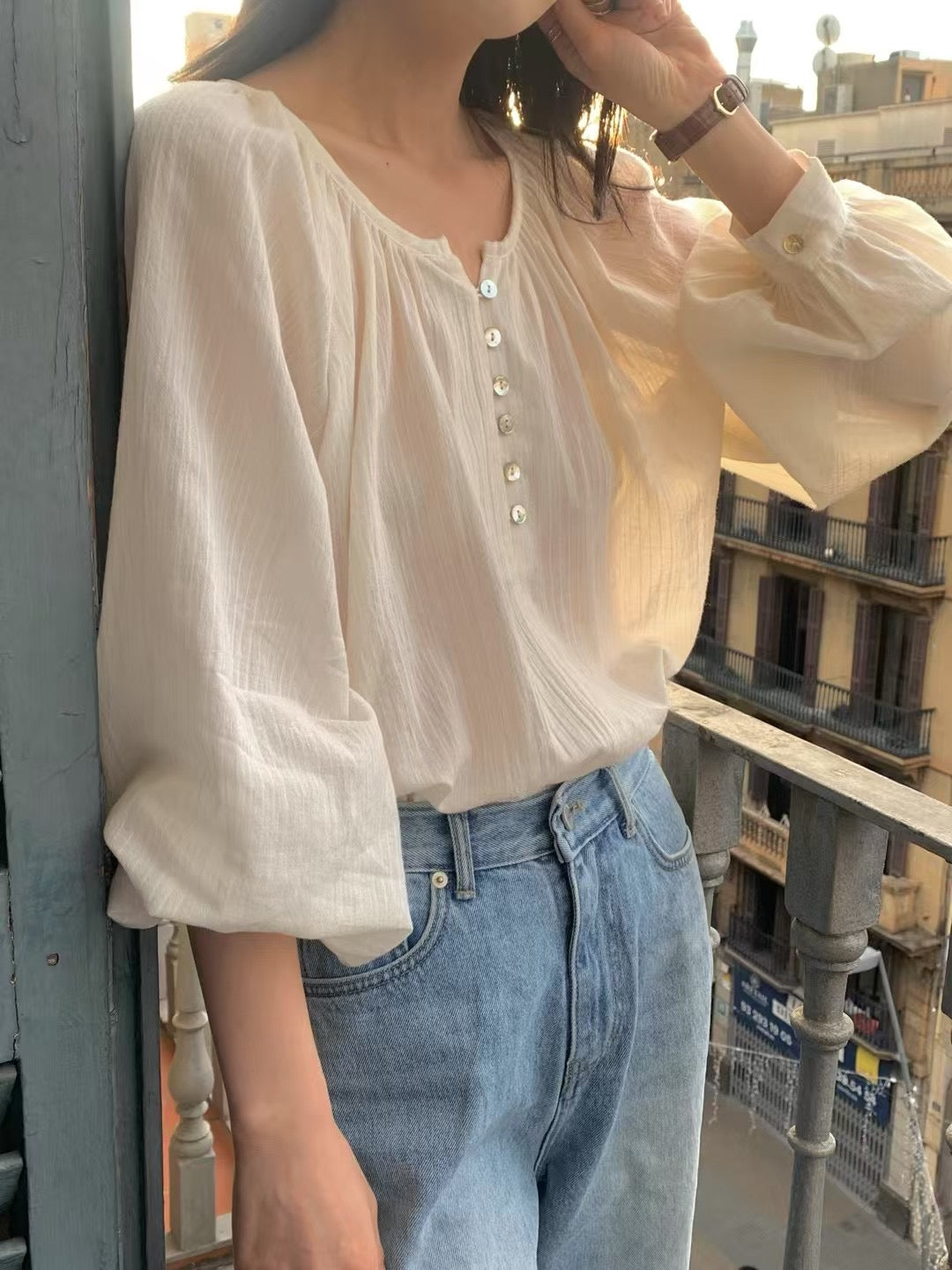 法式排鈕上衣