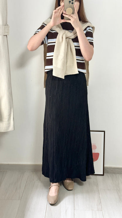 坑紋百搭小魚尾裙