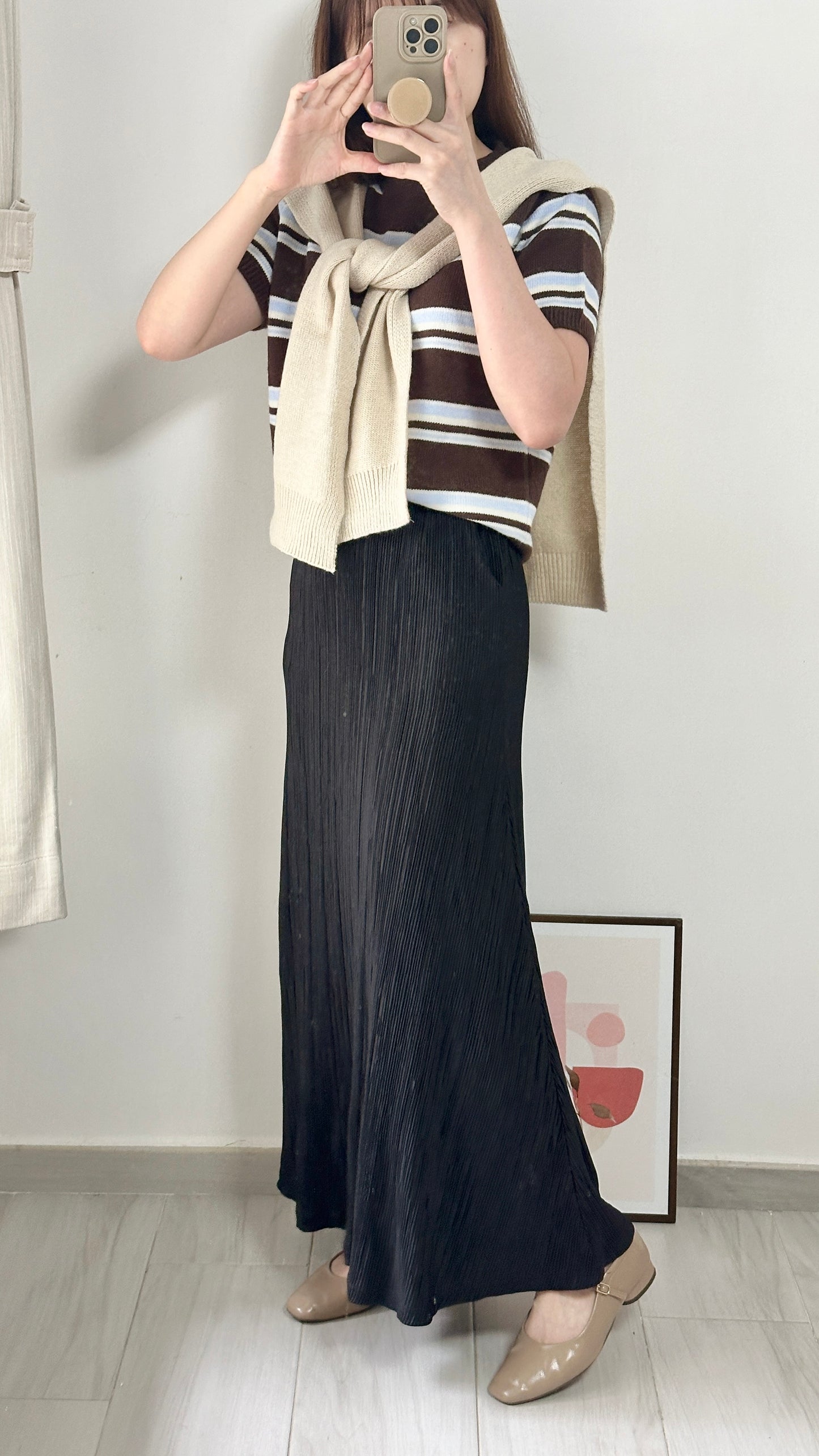 坑紋百搭小魚尾裙