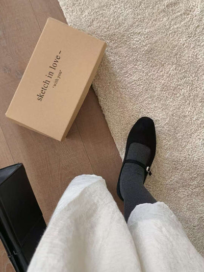 秋冬麂皮Mary Jane