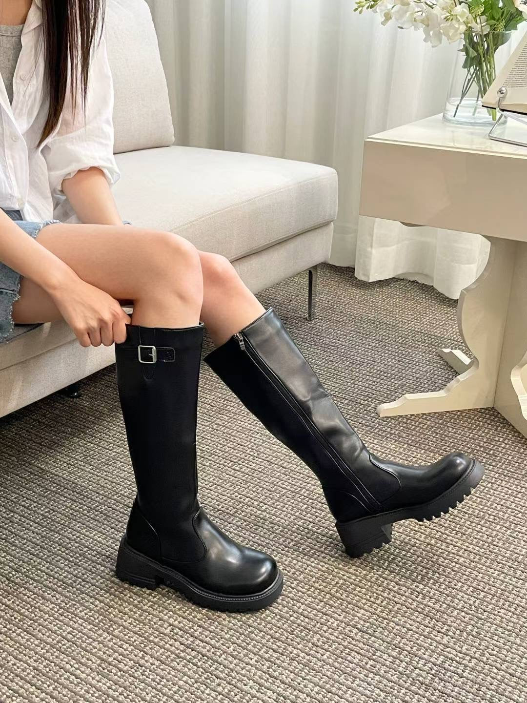 厚底中線長Boot
