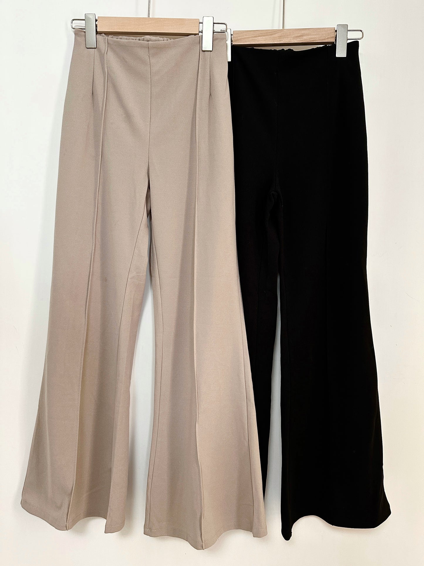 高腰長腿喇叭褲