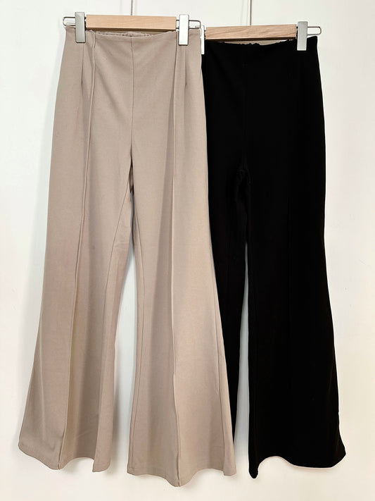 高腰長腿喇叭褲