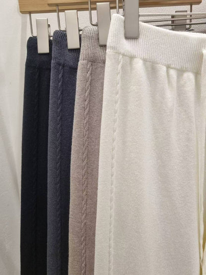 <睡褲級舒適>麻花針織褲