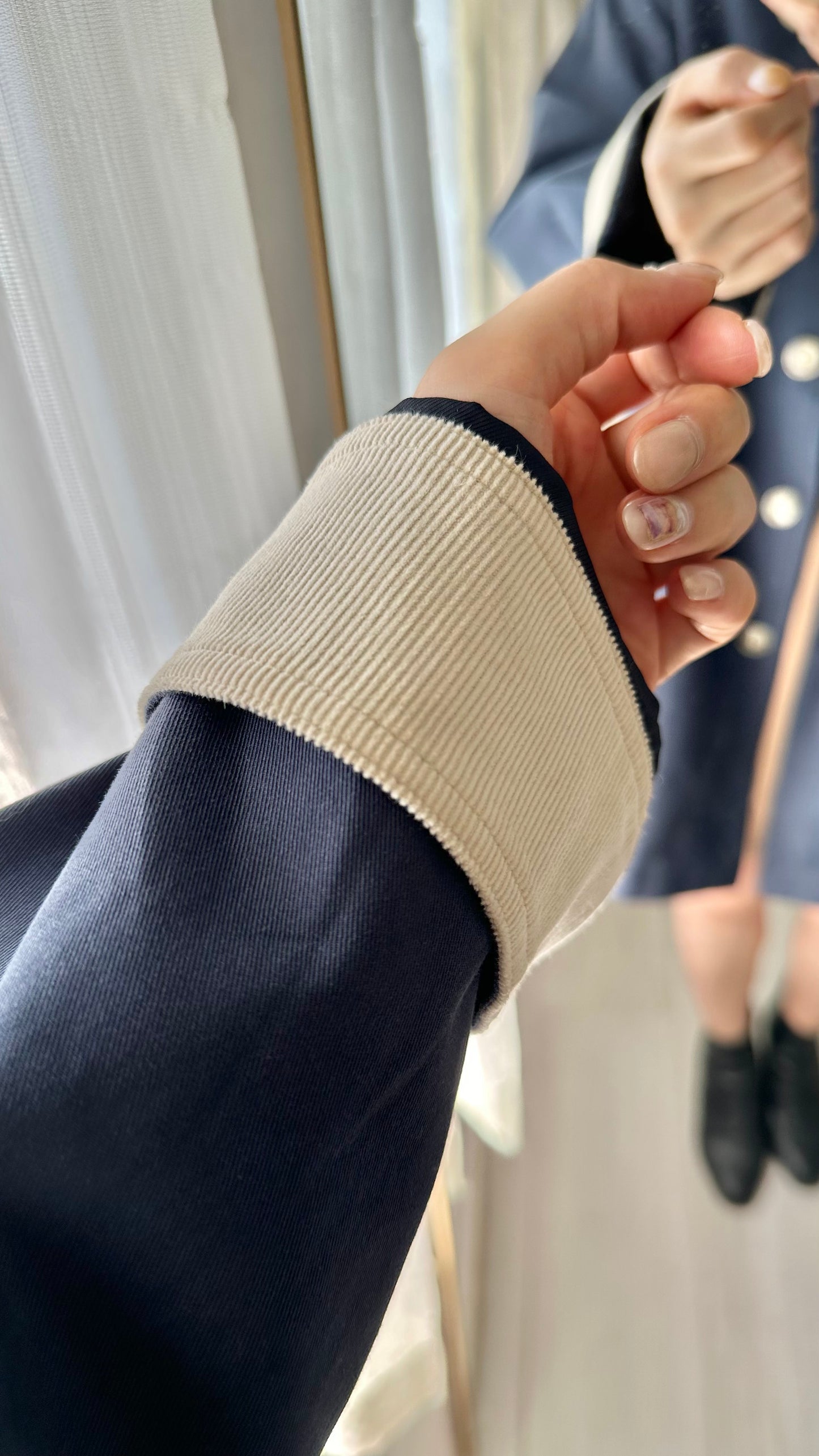 <推推推！> 極美拼色Trench Coat