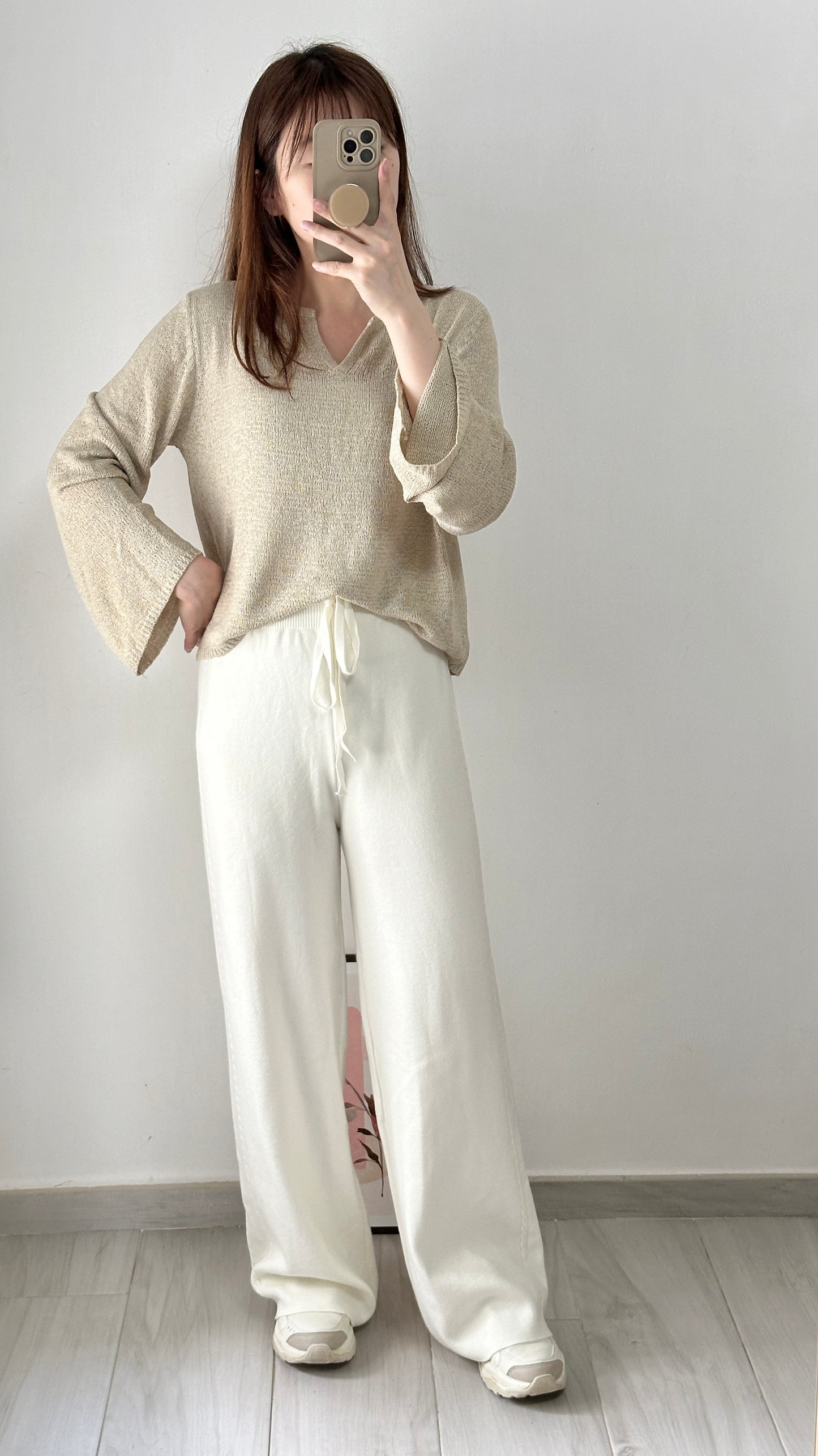 <睡褲級舒適>麻花針織褲