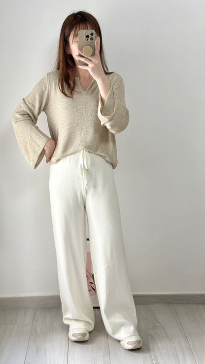 <睡褲級舒適>麻花針織褲