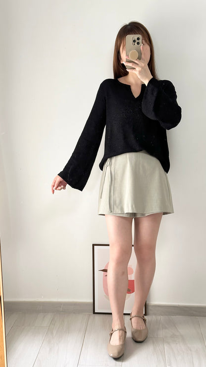 慵懶小V領針織衫