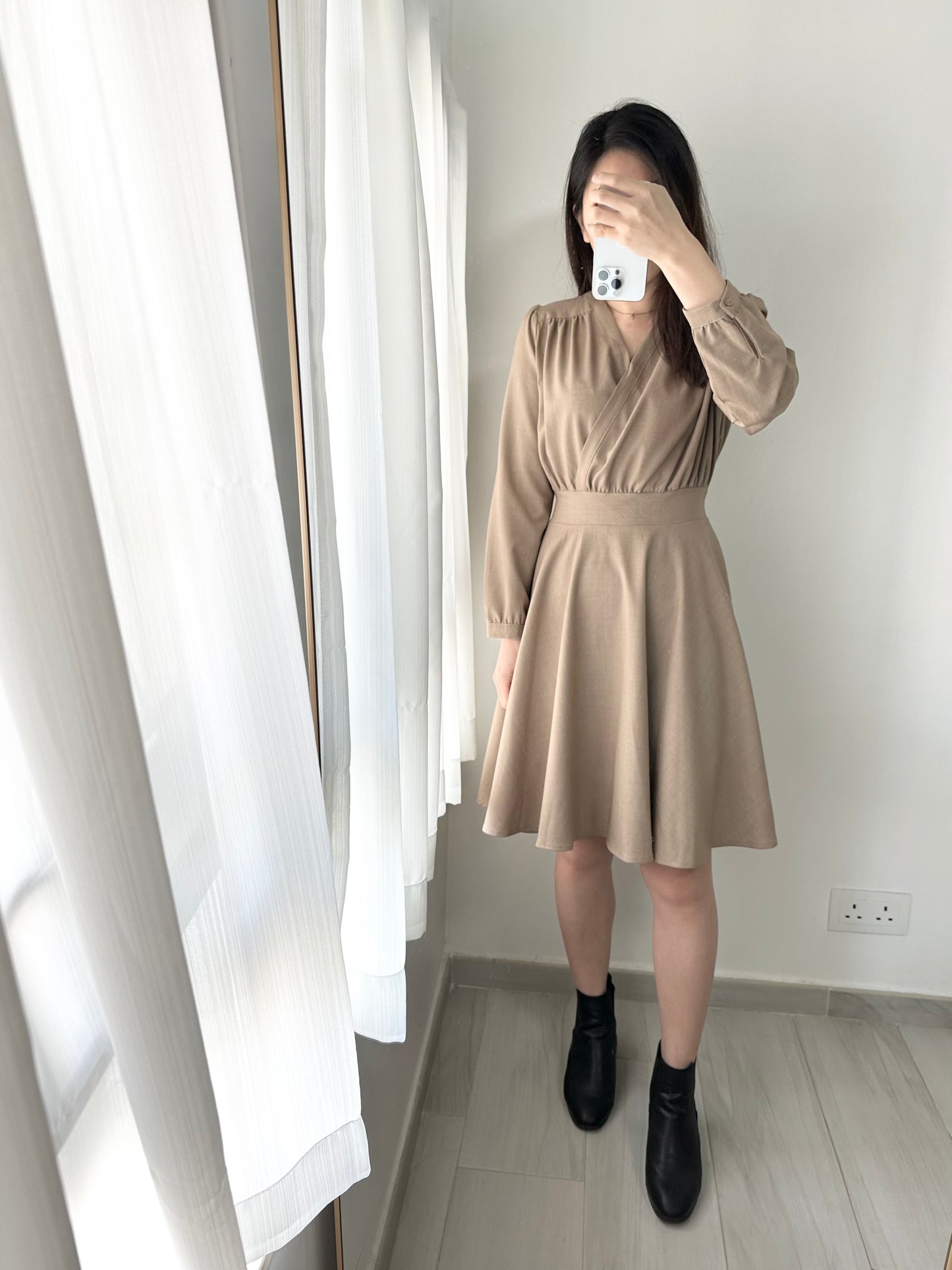 輕熟風連身傘裙