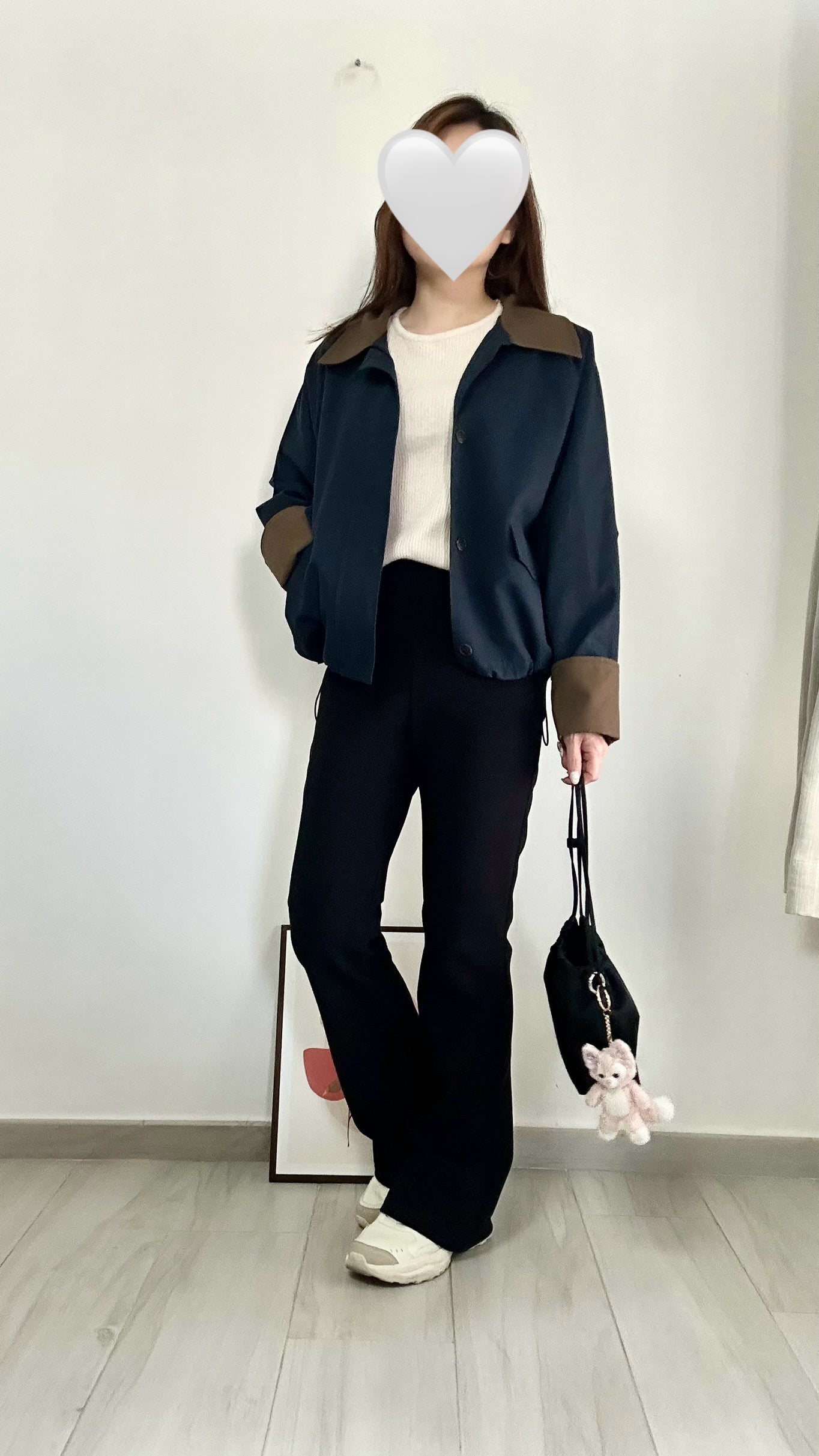 高腰微喇叭闊褲