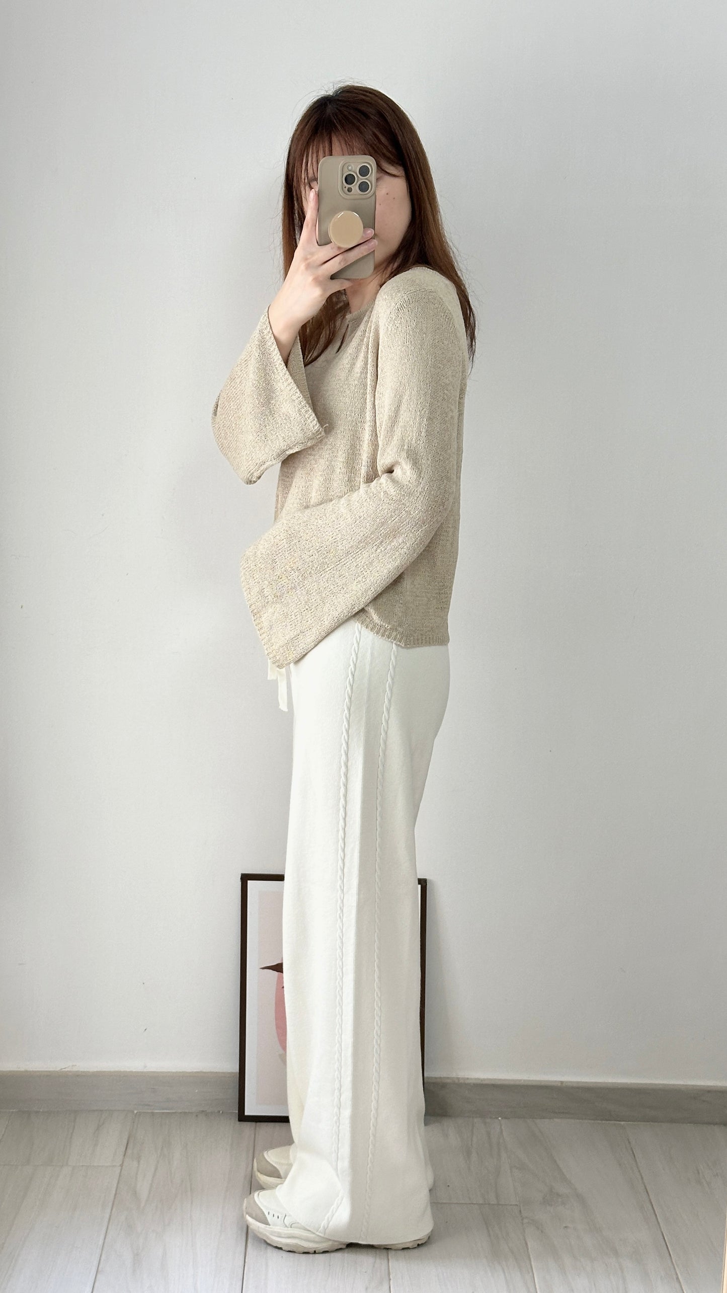 <睡褲級舒適>麻花針織褲