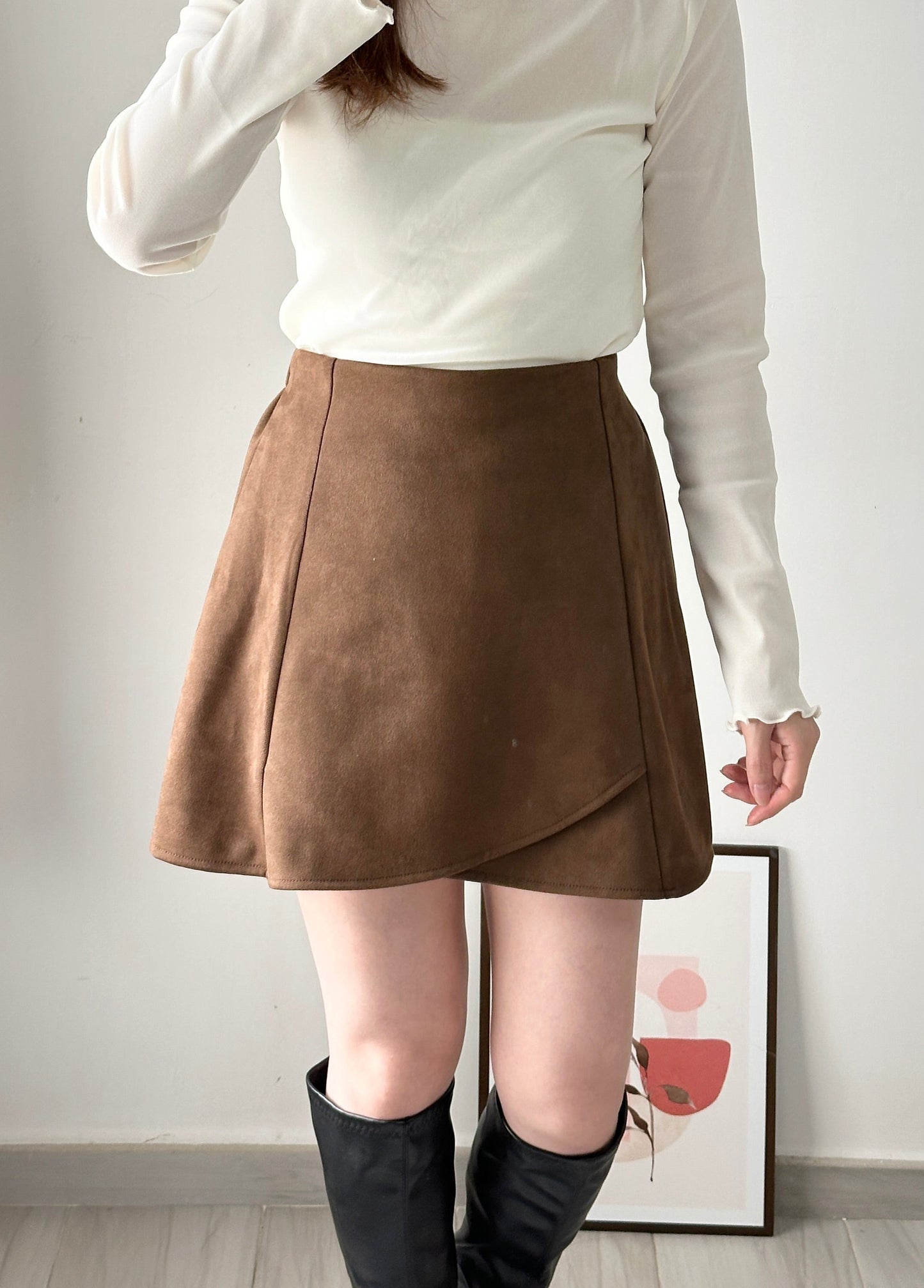 Suede Tulip Skirt